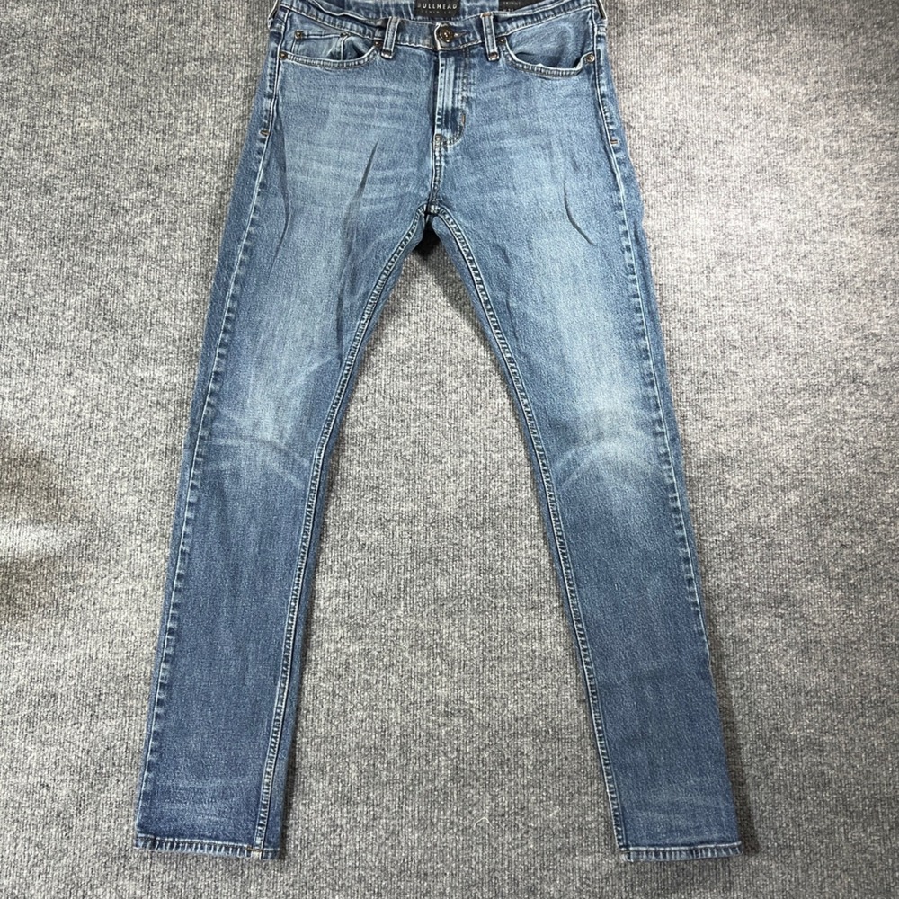 Bullhead Denim Co Mens Skinny Jeans 30x32 Medium Wash Blue Slim Fit Denim
